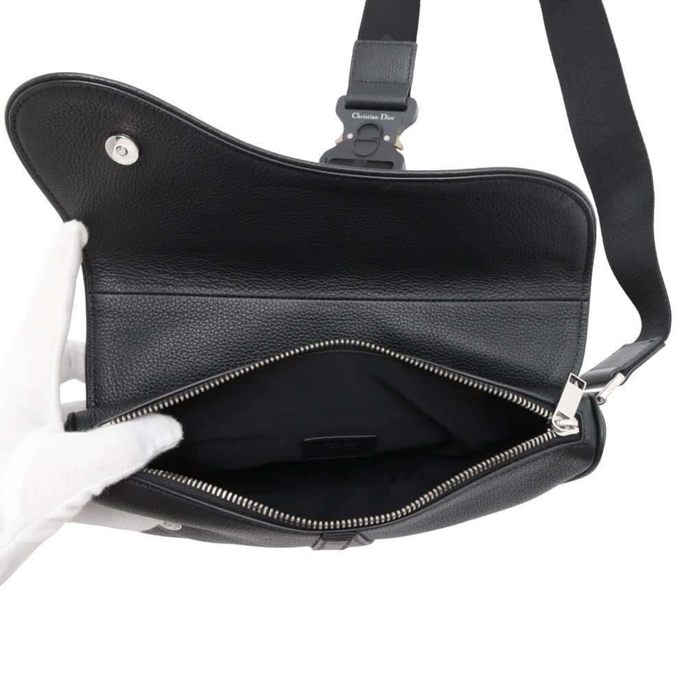 Christian Dior Body Bum Crossbody Belt Bag Saddle Leather Black - Picture 6 of 11